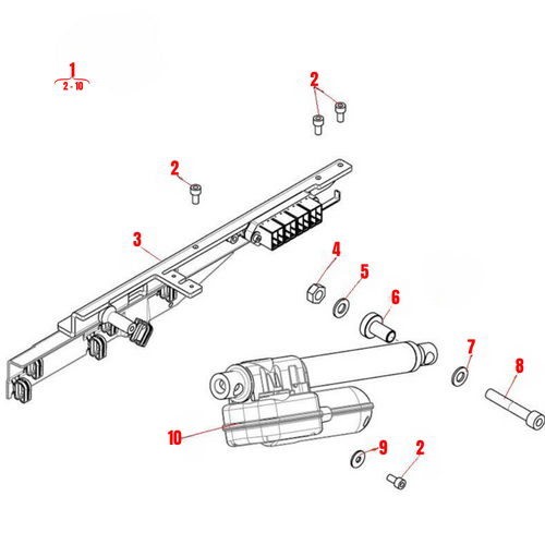 M Series Legrest Actuatur Corpus Legrests